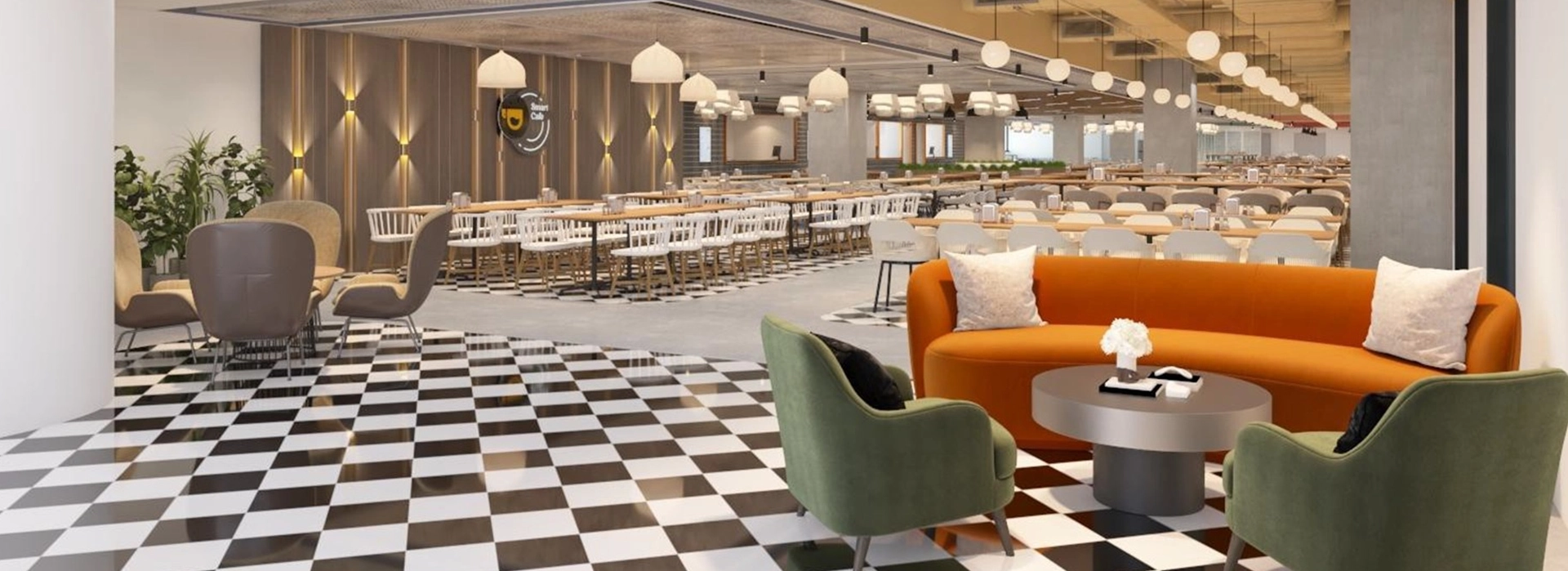 Cafeteria area in Smartworks Sattva Aura.webp