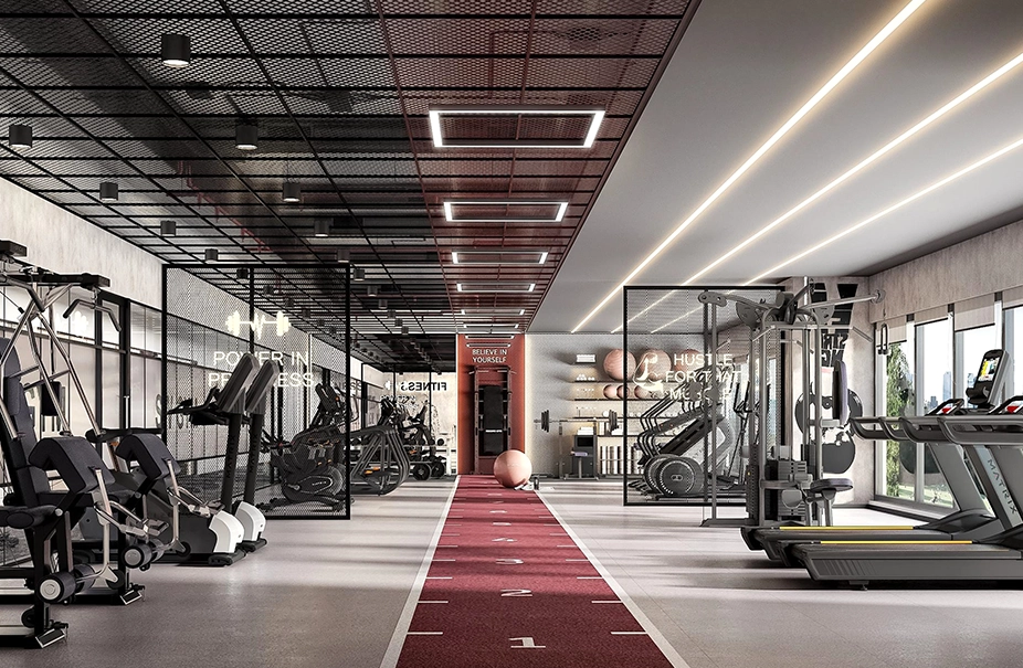 Gym area in Smartworks Sattva Aura.webp