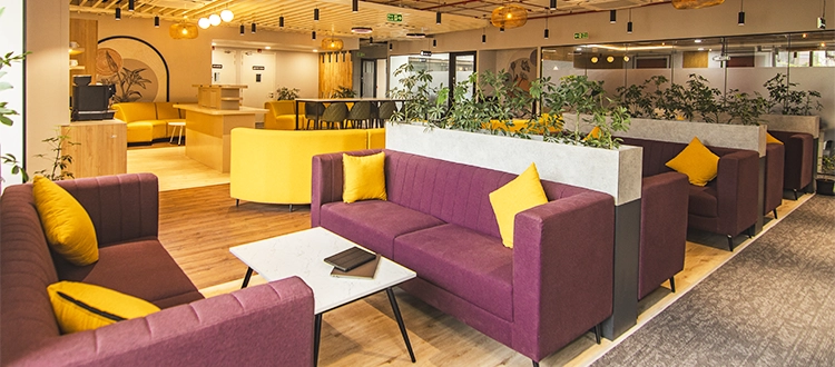 Office design micro-zone lounge seating.webp