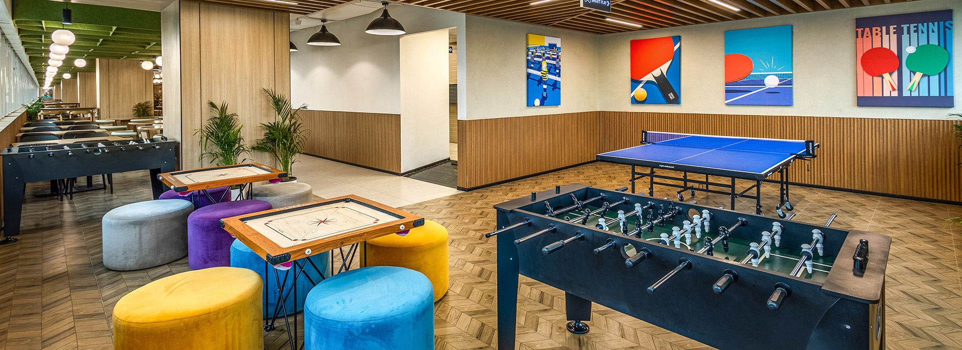 Recreation area with indoor games at Smartworks-Intellion Park Tower-1.webp