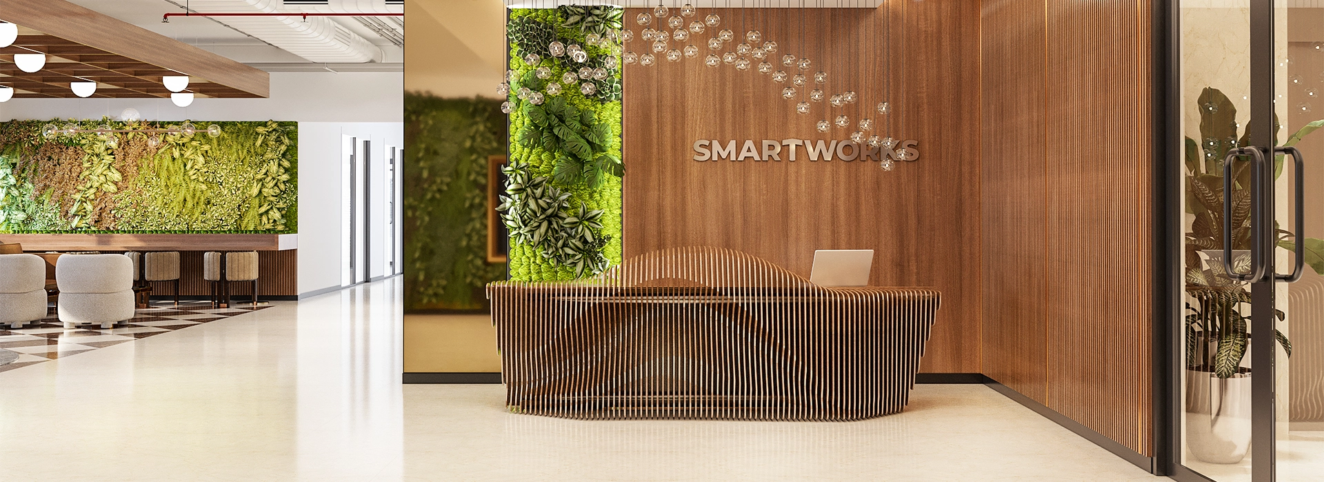 Smartworks reception area at Manulife Tower.webp